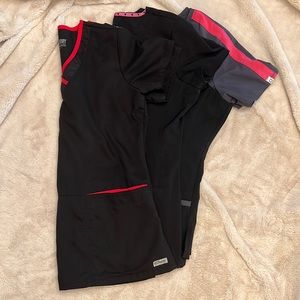 Black XS scrub tops